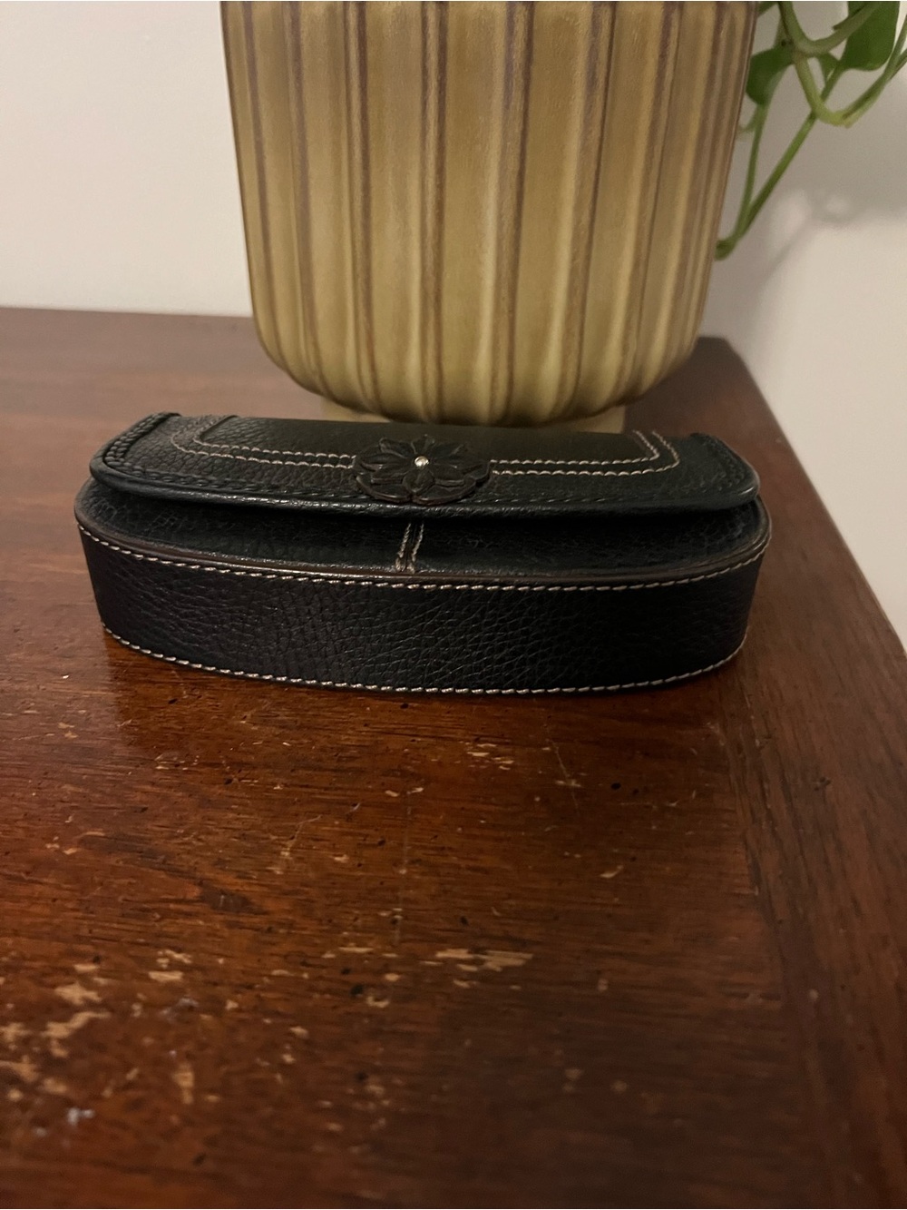 Brighton Black Leather Clutch eye glasses case or Wallet - Picture 2 of 12